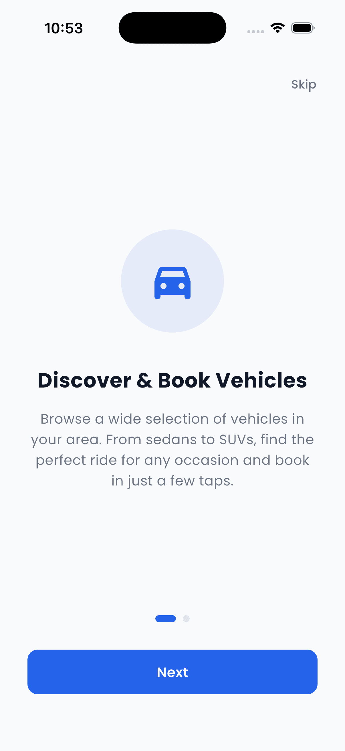 Marto onboarding screen